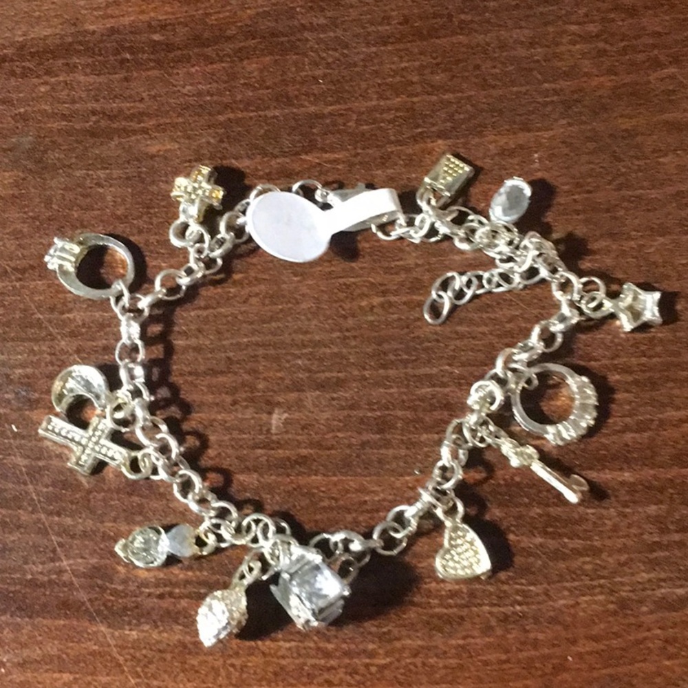 Silvertone Charm Bracelet NWT